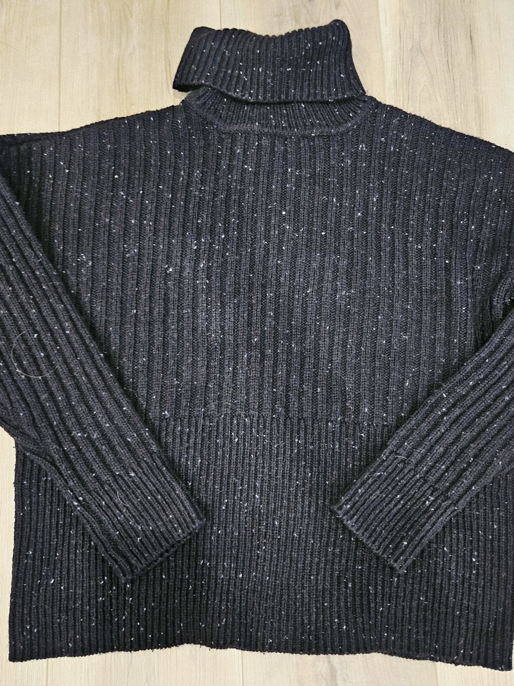 Michael Kors Dark Charcoal Ribbed Turtleneck Sweater